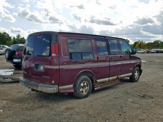 1GBFG15R9Y1100529 - 2000 CHEVROLET EXPRESS G1 BURGUNDY photo 4