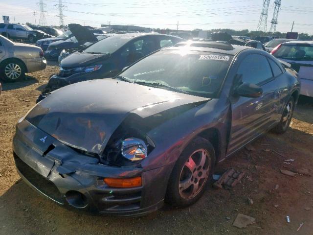 4A3AC44G33E178788 - 2003 MITSUBISHI ECLIPSE GS GRAY photo 2