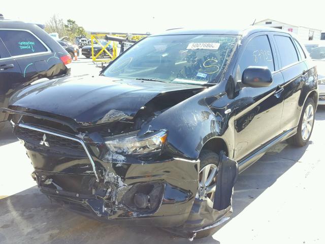 4A4AP3AU8FE004448 - 2015 MITSUBISHI OUTLANDER BLACK photo 2