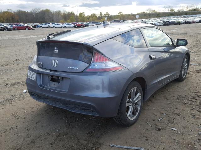 JHMZF1D48DS000734 - 2013 HONDA CR-Z GRAY photo 4