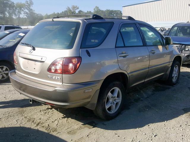 JT6HF10U9X0061326 - 1999 LEXUS RX 300 GOLD photo 4