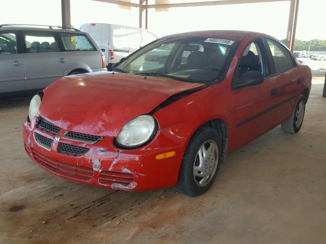 1B3ES26C24D516258 - 2004 DODGE NEON BASE RED photo 2