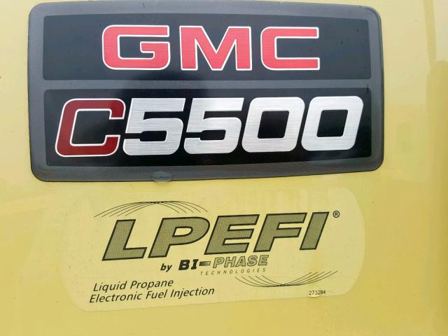 1GDJ5C1G89F410392 - 2009 GMC C5500 C5C0 YELLOW photo 9