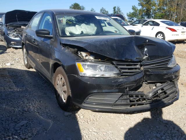 3VW2K7AJ6FM305346 - 2015 VOLKSWAGEN JETTA BASE BLACK photo 1