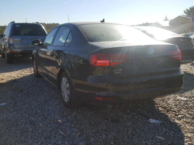 3VW2K7AJ6FM305346 - 2015 VOLKSWAGEN JETTA BASE BLACK photo 3