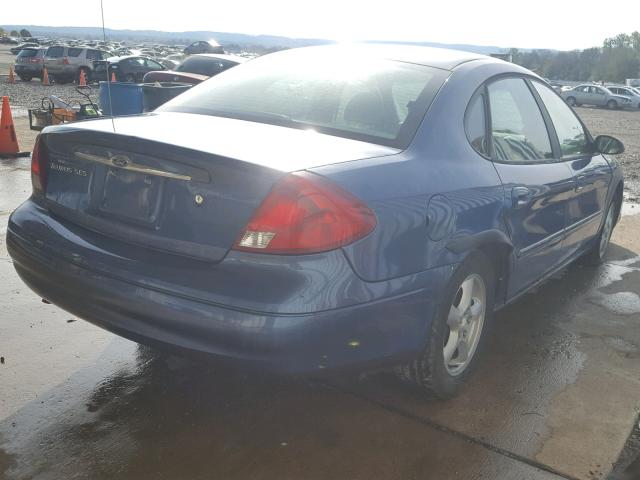 1FAHP55U92G151071 - 2002 FORD TAURUS SES BLUE photo 4