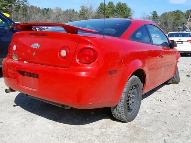 1G1AL18F287233433 - 2008 CHEVROLET COBALT LT RED photo 4