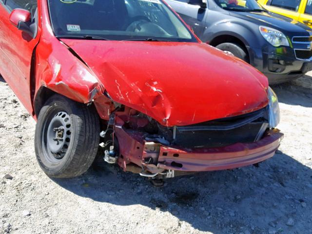 1G1AL18F287233433 - 2008 CHEVROLET COBALT LT RED photo 9