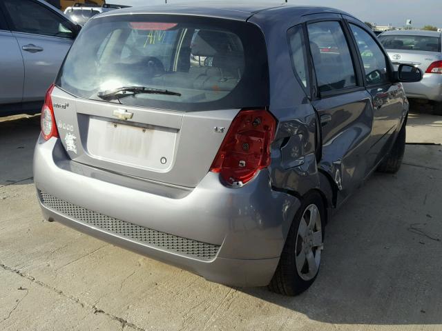 KL1TD6DE8BB137177 - 2011 CHEVROLET AVEO LS GRAY photo 4