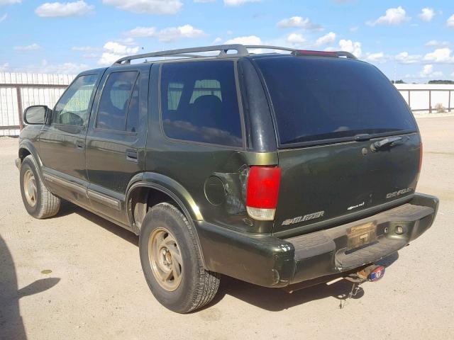 1GNDT13W51K230256 - 2001 CHEVROLET BLAZER GREEN photo 3