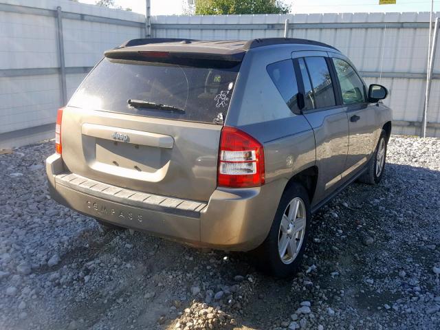 1J8FT47W97D362357 - 2007 JEEP COMPASS BEIGE photo 4