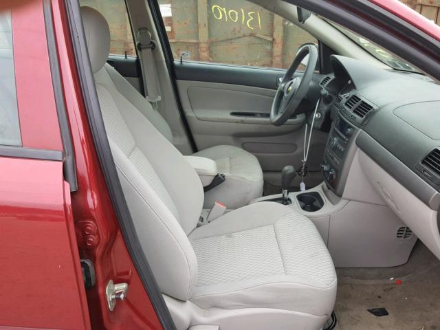 1G1AL58F087165706 - 2008 CHEVROLET COBALT LT RED photo 5