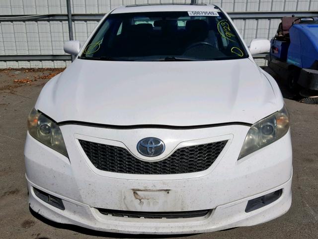 4T1BE46K09U917581 - 2009 TOYOTA CAMRY BASE WHITE photo 9