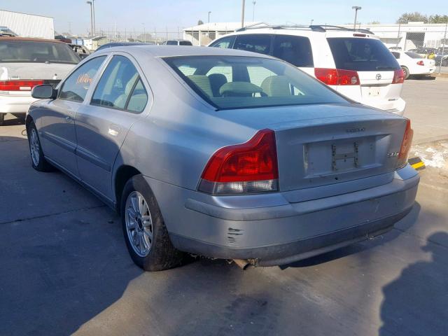 YV1RS64A632275771 - 2003 VOLVO S60 GRAY photo 3