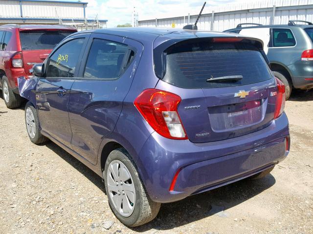 KL8CB6SA2HC766010 - 2017 CHEVROLET SPARK LS BLUE photo 3