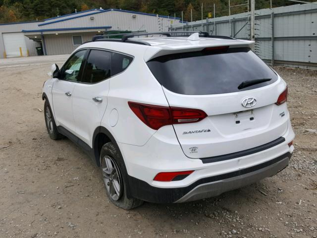 5NMZUDLB6HH007224 - 2017 HYUNDAI SANTA FE S WHITE photo 3