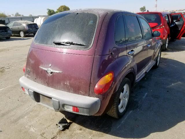 3C8FY4BB81T602768 - 2001 CHRYSLER PT CRUISER BURGUNDY photo 4