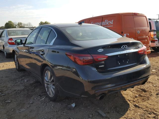 JN1EV7AR6JM433574 - 2018 INFINITI Q50 LUXE BLACK photo 3