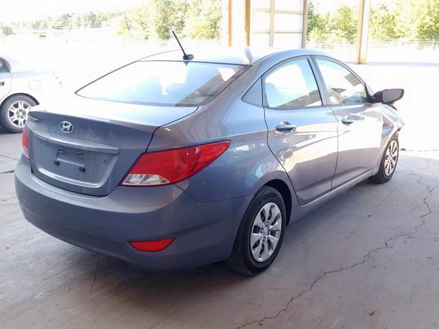 KMHCT4AE4GU157292 - 2016 HYUNDAI ACCENT SE GRAY photo 4