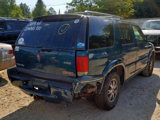 1GKDT13W8W2952261 - 1998 GMC ENVOY GREEN photo 4