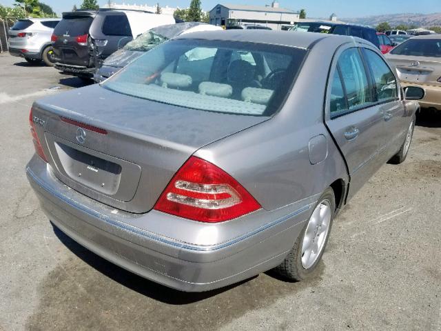 WDBRF61J43F437161 - 2003 MERCEDES-BENZ C 240 SILVER photo 4