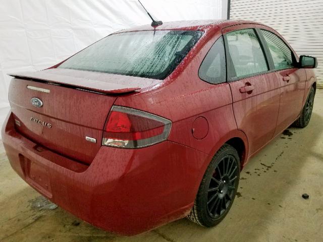 1FAHP3GN4AW114993 - 2010 FORD FOCUS SES RED photo 4