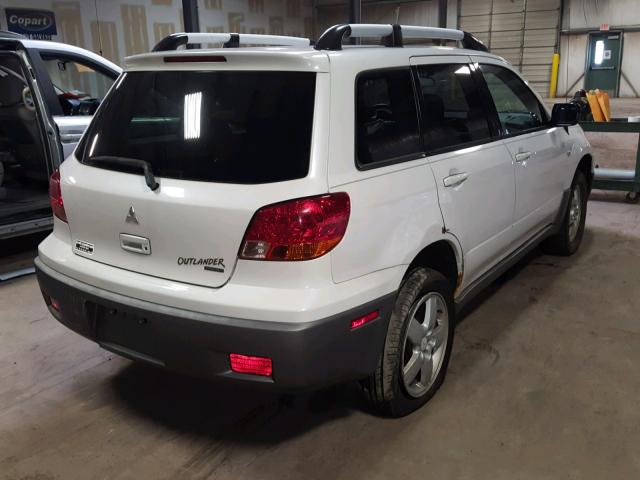 JA4LZ31G63U118562 - 2003 MITSUBISHI OUTLANDER WHITE photo 4