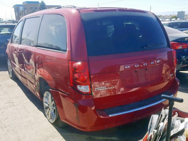 2C4RDGCG9DR738906 - 2013 DODGE GRAND CARA RED photo 3