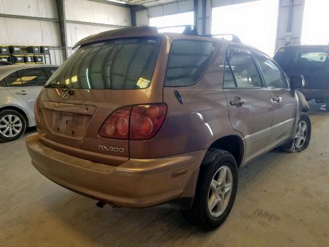 JT6HF10U1X0039630 - 1999 LEXUS RX 300 GOLD photo 4