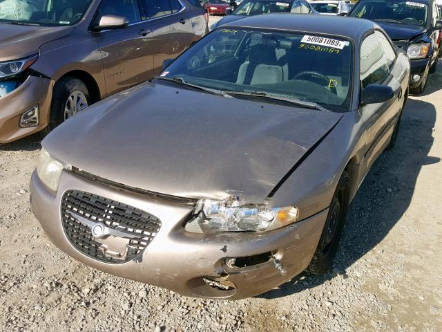 4C3AU42N3XE140598 - 1999 CHRYSLER SEBRING LX TAN photo 2