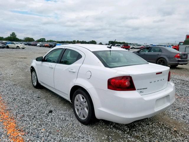 1B3BD4FB3BN558218 - 2011 DODGE AVENGER EX WHITE photo 3