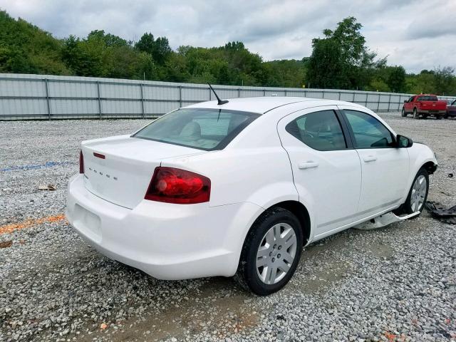 1B3BD4FB3BN558218 - 2011 DODGE AVENGER EX WHITE photo 4