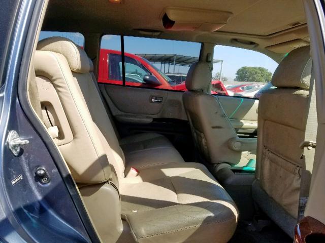 JTEDW21A670017510 - 2007 TOYOTA HIGHLANDER BLUE photo 6