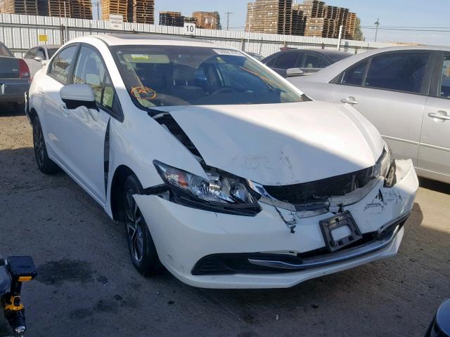 19XFB2F8XFE210053 - 2015 HONDA CIVIC EX WHITE photo 1