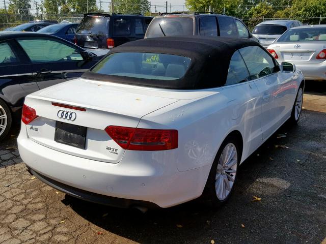 WAULFAFH0CN001250 - 2012 AUDI A5 PREMIUM WHITE photo 4