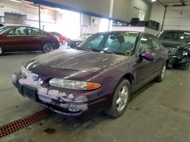 1G3NL52E8XC373816 - 1999 OLDSMOBILE ALERO GL PURPLE photo 2