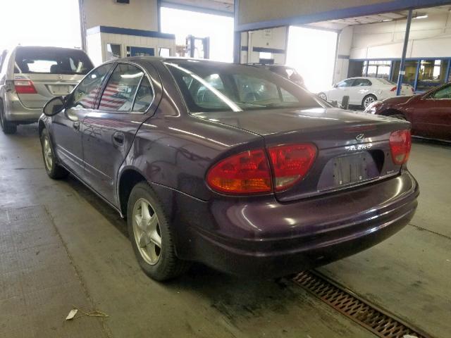 1G3NL52E8XC373816 - 1999 OLDSMOBILE ALERO GL PURPLE photo 3