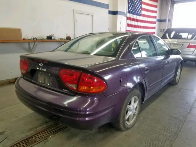 1G3NL52E8XC373816 - 1999 OLDSMOBILE ALERO GL PURPLE photo 4