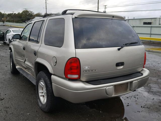 1B4HS28N01F639662 - 2001 DODGE DURANGO GOLD photo 3