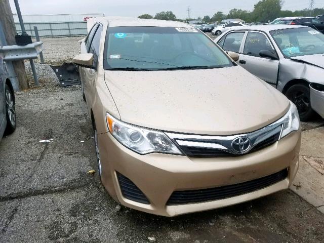 4T4BF1FK8CR199657 - 2012 TOYOTA CAMRY BASE GOLD photo 1