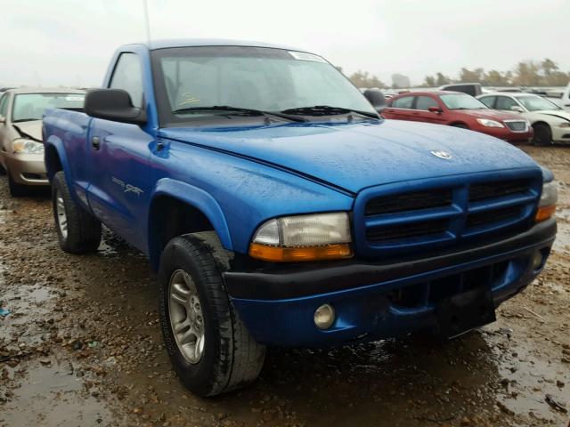 1B7GG26N61S136583 - 2001 DODGE DAKOTA BLUE photo 1