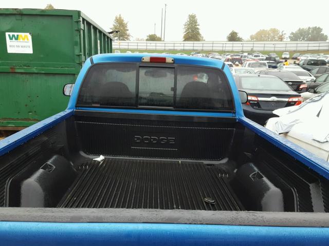 1B7GG26N61S136583 - 2001 DODGE DAKOTA BLUE photo 6