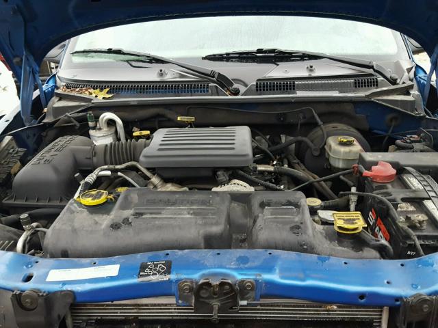 1B7GG26N61S136583 - 2001 DODGE DAKOTA BLUE photo 7