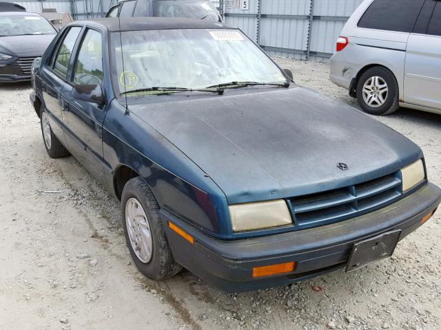 1B3XP28D6PN657526 - 1993 DODGE SHADOW GREEN photo 1