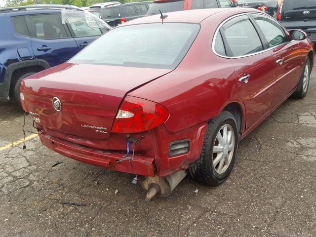 2G4WD582761172438 - 2006 BUICK LACROSSE C RED photo 4