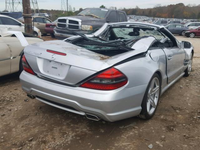 WDBSK71F99F145173 - 2009 MERCEDES-BENZ SL 550 SILVER photo 4