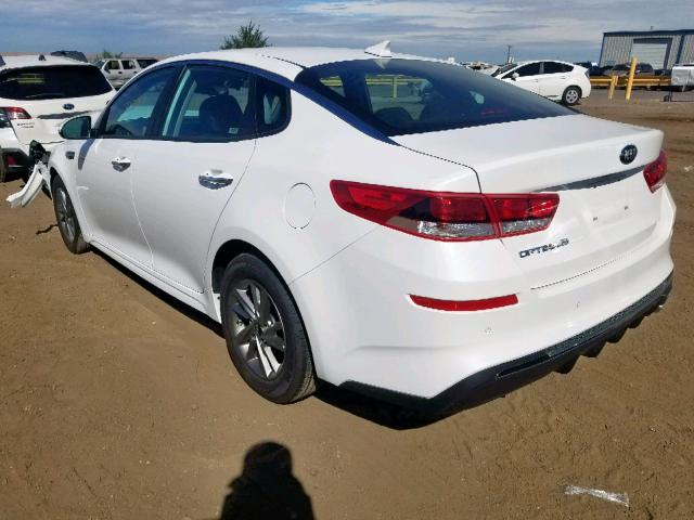 5XXGT4L30LG380530 - 2020 KIA OPTIMA WHITE photo 3