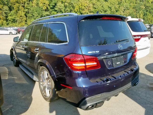 4JGDF7FE1HA774805 - 2017 MERCEDES-BENZ GLS 63 AMG BLUE photo 3