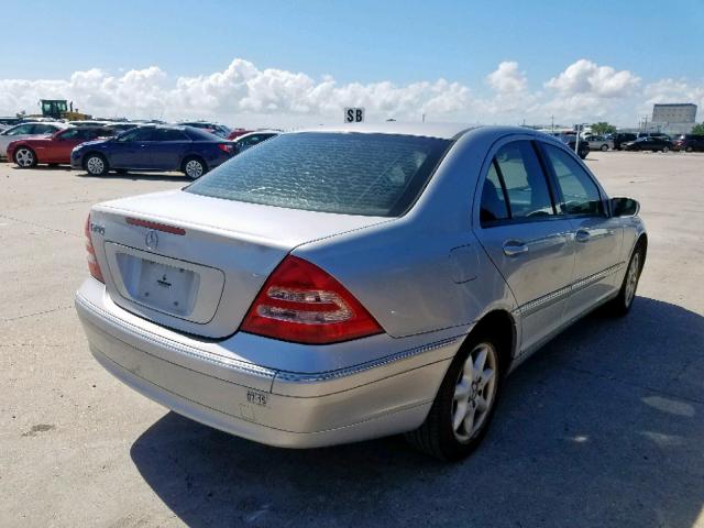 WDBRF61J34A626141 - 2004 MERCEDES-BENZ C 240 SILVER photo 4