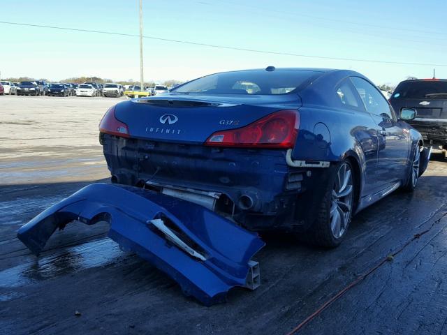 JNKCV64E18M108086 - 2008 INFINITI G37 BASE BLUE photo 4